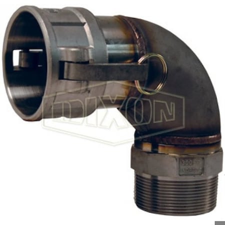 Dixon Type B 90Deg Cam and Groove Elbow, 2 in, Female Coupler x MNPT, 316 SS, Domestic 200B-90SS